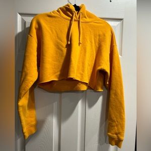 Tna mustard orange cropped hoodie size xs, very oversized
